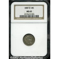 1859-O 10C MS65 NGC.