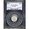 Image 1 : 1874 10C Arrows MS64 PCGS.