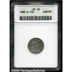 1885-S 10C XF40 ANACS.