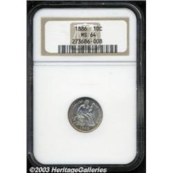 1886 10C MS64 NGC.