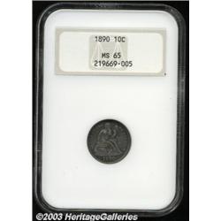 1890 10C MS65 NGC.