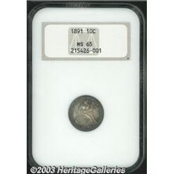 1891 10C MS65 NGC.