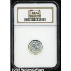 1891 10C MS66 NGC.