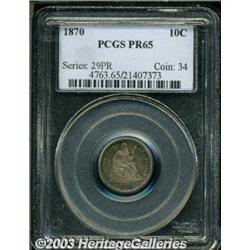 1870 10C PR65 PCGS.
