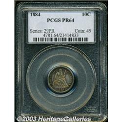 1884 10C PR64 PCGS.