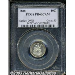 1885 10C PR66 Cameo PCGS.