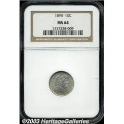 1894 10C MS64 NGC.