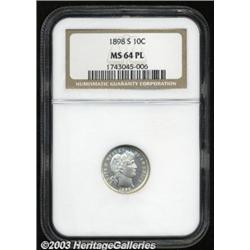 1898-S 10C MS64 Prooflike NGC.