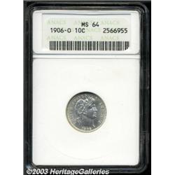 1906-O 10C MS64 ANACS.