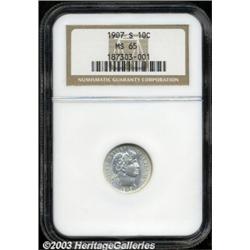 1907-S 10C MS65 NGC.