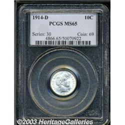 1914-D 10C MS65 PCGS.