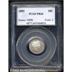 1893 10C PR64 PCGS.