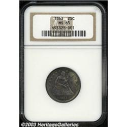 1863 25C MS65 NGC.