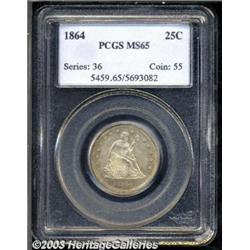 1864 25C MS65 PCGS.