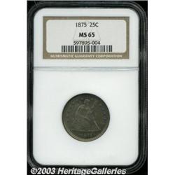 1875 25C MS65 NGC.