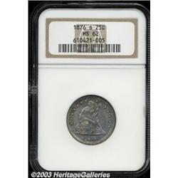 1876-S 25C MS62 NGC.
