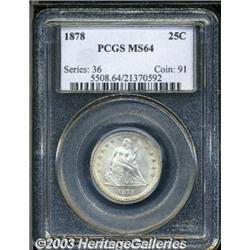 1878 25C MS64 PCGS.