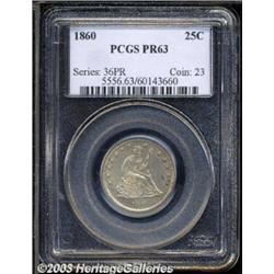 1860 25C PR63 PCGS.