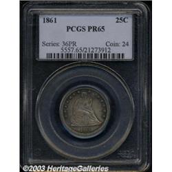 1861 25C PR65 PCGS.