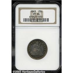 1863 25C PR64 NGC.