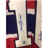 Image 2 : MONTREAL CANADIANS TRIPLE SIGNED JERSEY W/ INSCRIBED "10 CUPS" (COURNEYER,BELIVEAU, RICHARD,