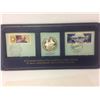 Image 2 : Franklin Mint "Partners in Space" Commemorative Set w/ Silver Medal and Stamps