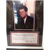 Image 2 : John. F. Kennedy framed compilation PHOTO W/ FACSIMILE CHEQUE  (650 mm x 470 mm)