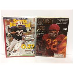 SPORTS ILLUSTRATED & SPORT MAGAZINE LOT W/ O.J SIMPSON COVER