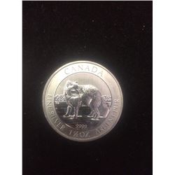 2014 Silver $8 Canadian Arctic Fox 1 1/2 oz .9999