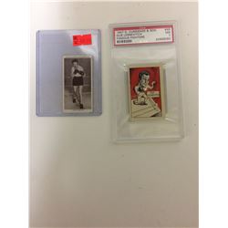 VINTAGE BOXING TRADING CARDS LOT (1947 GUS LESNEVITCH, JACK DOYLE CIGARETTE CARD)