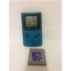 GAME BOY COLOUR VIDEO GAME CONSOLE (BLUE) W/ TETRIS GAME
