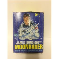 1979 TOPPS JAMES BOND MOONRAKER ROGER MOORE MOVIE PHOTO TRADING CARDS WAX BOX