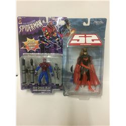 IN BOX SPIDER-MAN & BAT WOMAN ACTION FIGURES