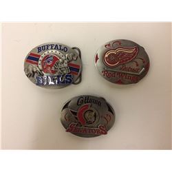 SISKIYOU LIMITED EDITION SPORT BELT BUCKLE LOT (BILLS, SENS, WINGS)