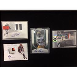 AUTOGRAPHED GAME WORN JERSEY NFL ROOKIE CARDS LOT (CALDWELL, RODGERS + MORE...)