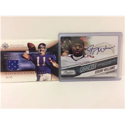 PHILS SIMMS & JEREMY WILLIAMS AUTOGRAPHED TRADING CARDS