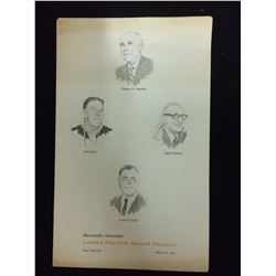 1972 NHL LESTER PATRICK AWARDS DINNER ORIGINAL PROGRAM