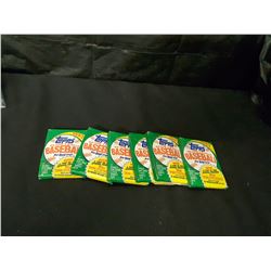 6 UNOPENEDED 1987 TOPPS MLB PACKS. BONDS, BONILLA, BO JACKSON ROOKIES ETC