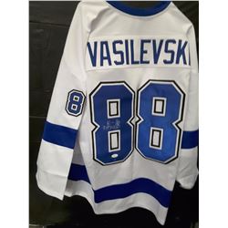 SIGNED ANDREI VASILEVSKY LIGHTNING JERSEY WITH COA