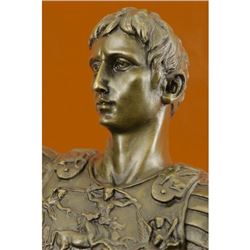 Julius Caesar Bronze Sculpture on Marble Base Figurine