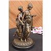 Image 1 : Sancient Grecian Women Bronze Sculpture on Marble Base