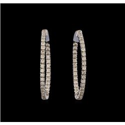 14KT White Gold 1.76 ctw Diamond Earrings