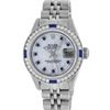 Image 2 : Rolex Ladies Stainless Steel Mother Of Pearl Sapphire And Diamond Datejust Wrist