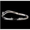 Image 3 : 14KT White Gold 0.52 ctw Diamond Bangle Bracelet