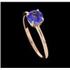 Image 4 : 0.81 ctw Tanzanite Ring - 14KT Rose Gold