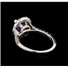 Image 3 : 14KT White Gold 1.59 ctw Tanzanite and Diamond Ring