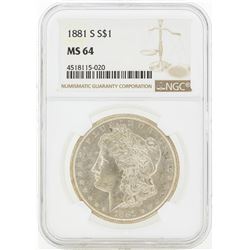 1881-S MS64 NGC Morgan Silver Dollar