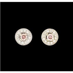 0.70 ctw Diamond Earrings - 18KT White Gold