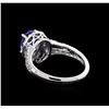 Image 3 : 1.95 ctw Tanzanite and Diamond Ring - 14KT White Gold