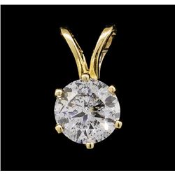 0.50 ctw Diamond Pendant - 14KT Yellow Gold